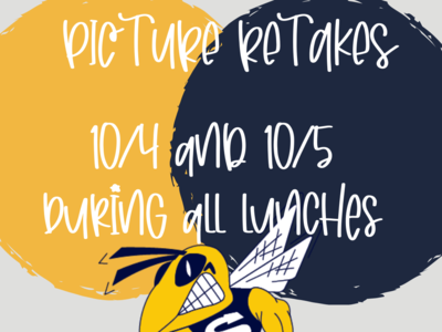 Picture Retakes October 4 & 5 during all lunches