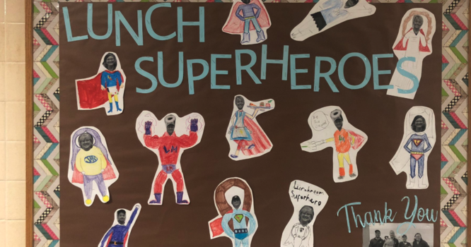student artwork - lunch superheroes