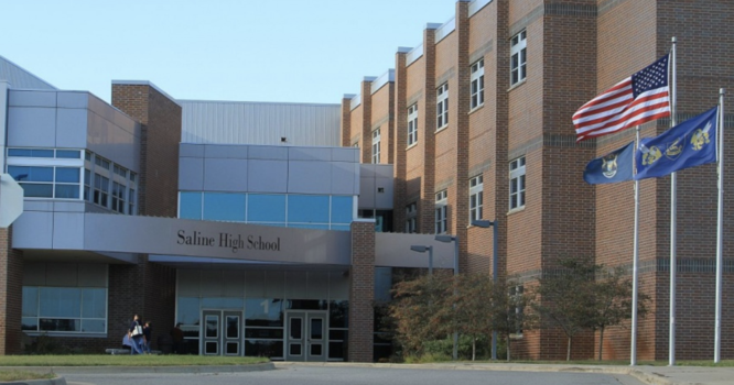 Front Entrance of Saline High School