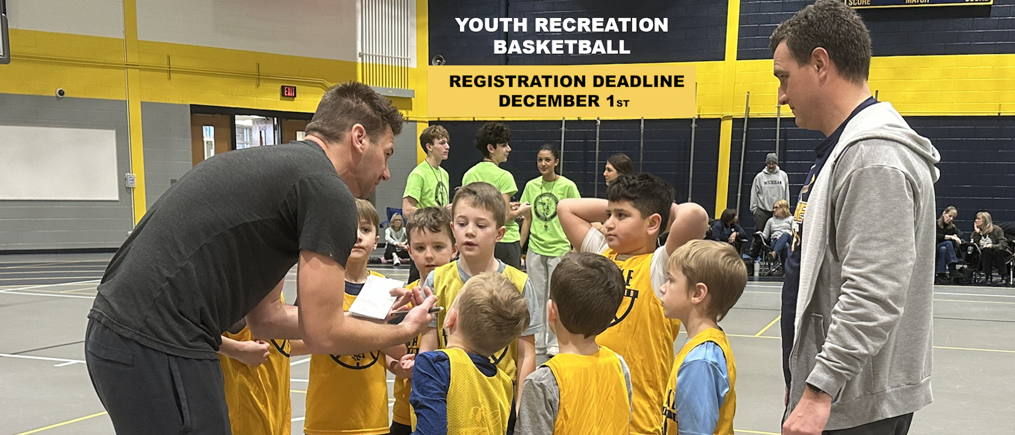 Youth Recreation Basketball Registration Deadline December 1st