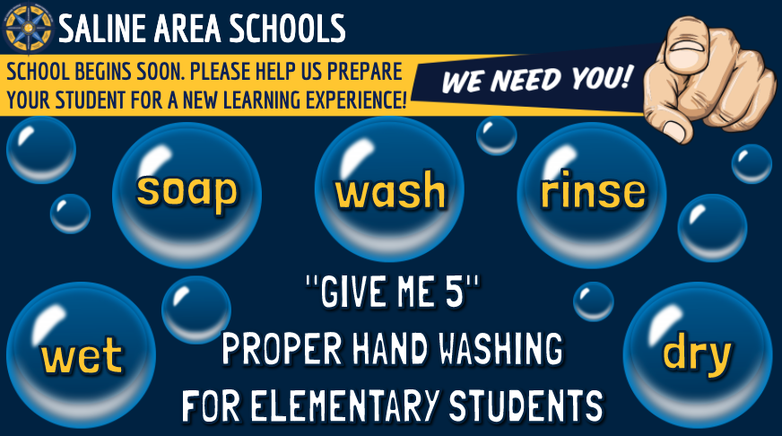 COVID We Need You = Give Me 5 Proper Hand Washing For Elementary Students