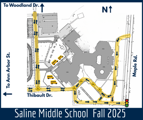 Saline Middle School Traffic Pattern for Fall 2025