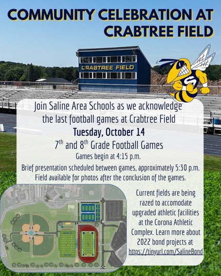 Crabtree Field Celebration Information