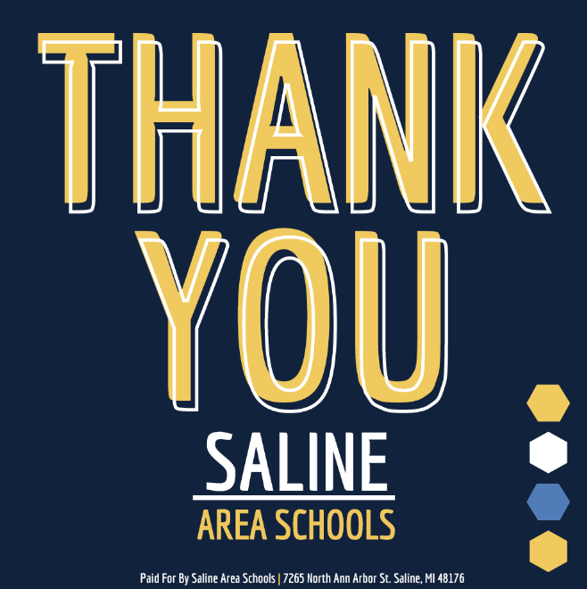 Thank you Saline Area Schools