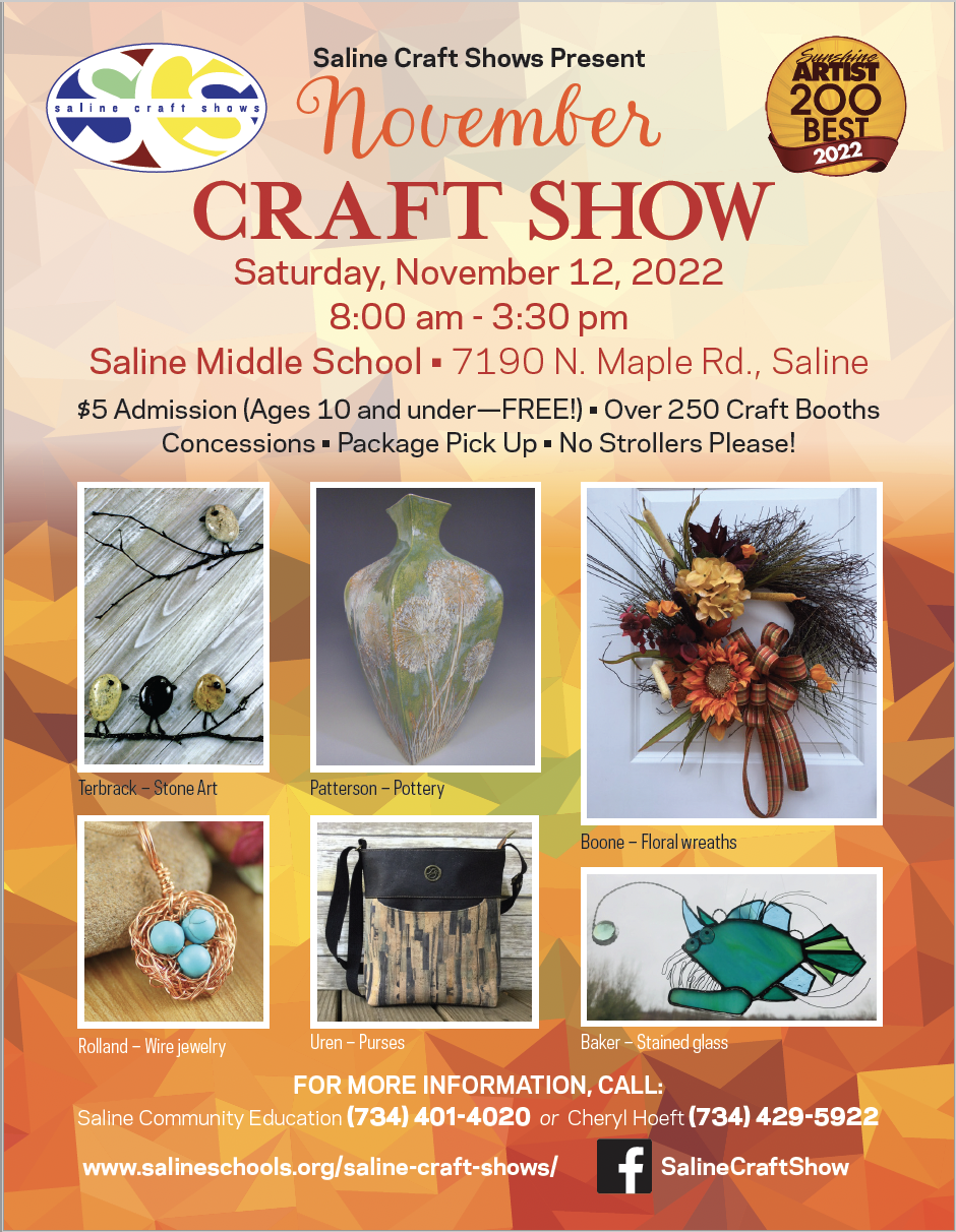 November 22 Craft Show Guide 