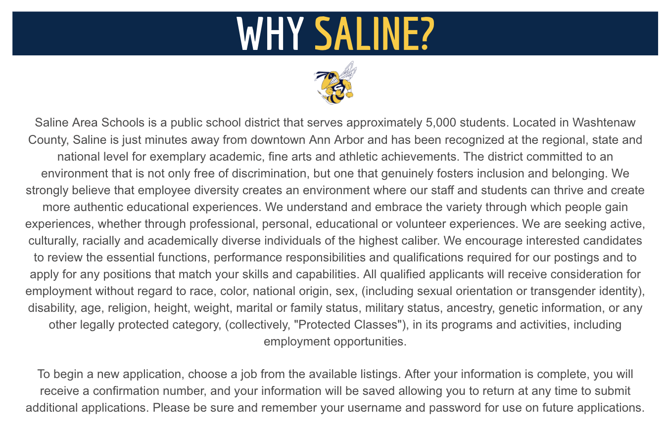 Why Saline is a great place to work.