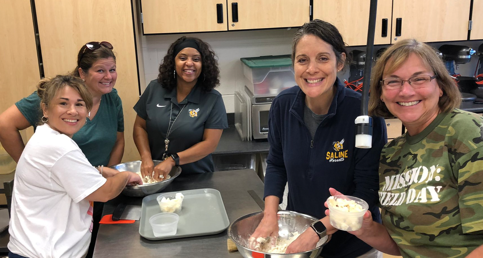 Staff working in the kitchen