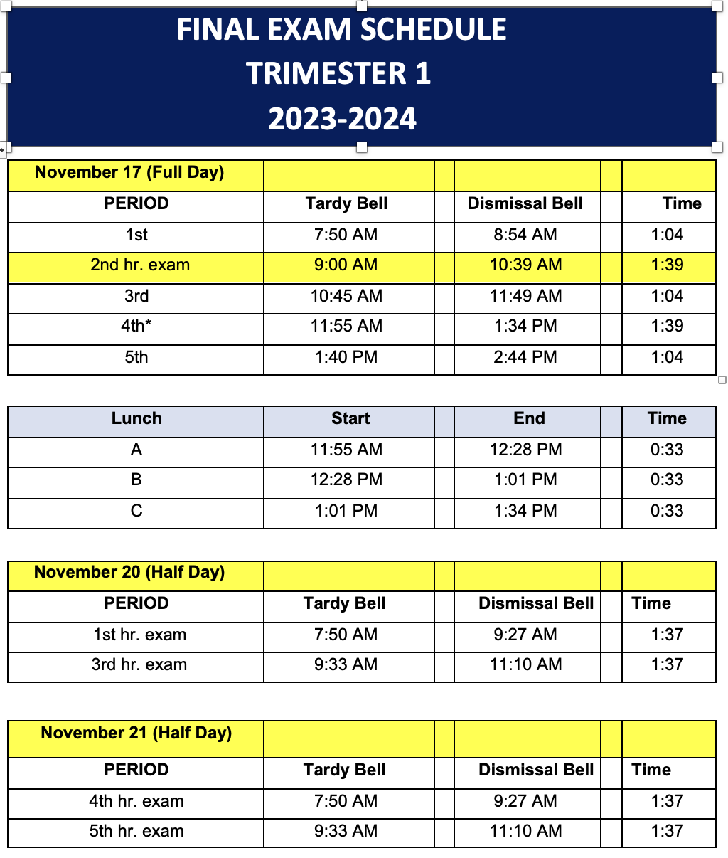 Final Exam Schedule 2024 simulation carte grise