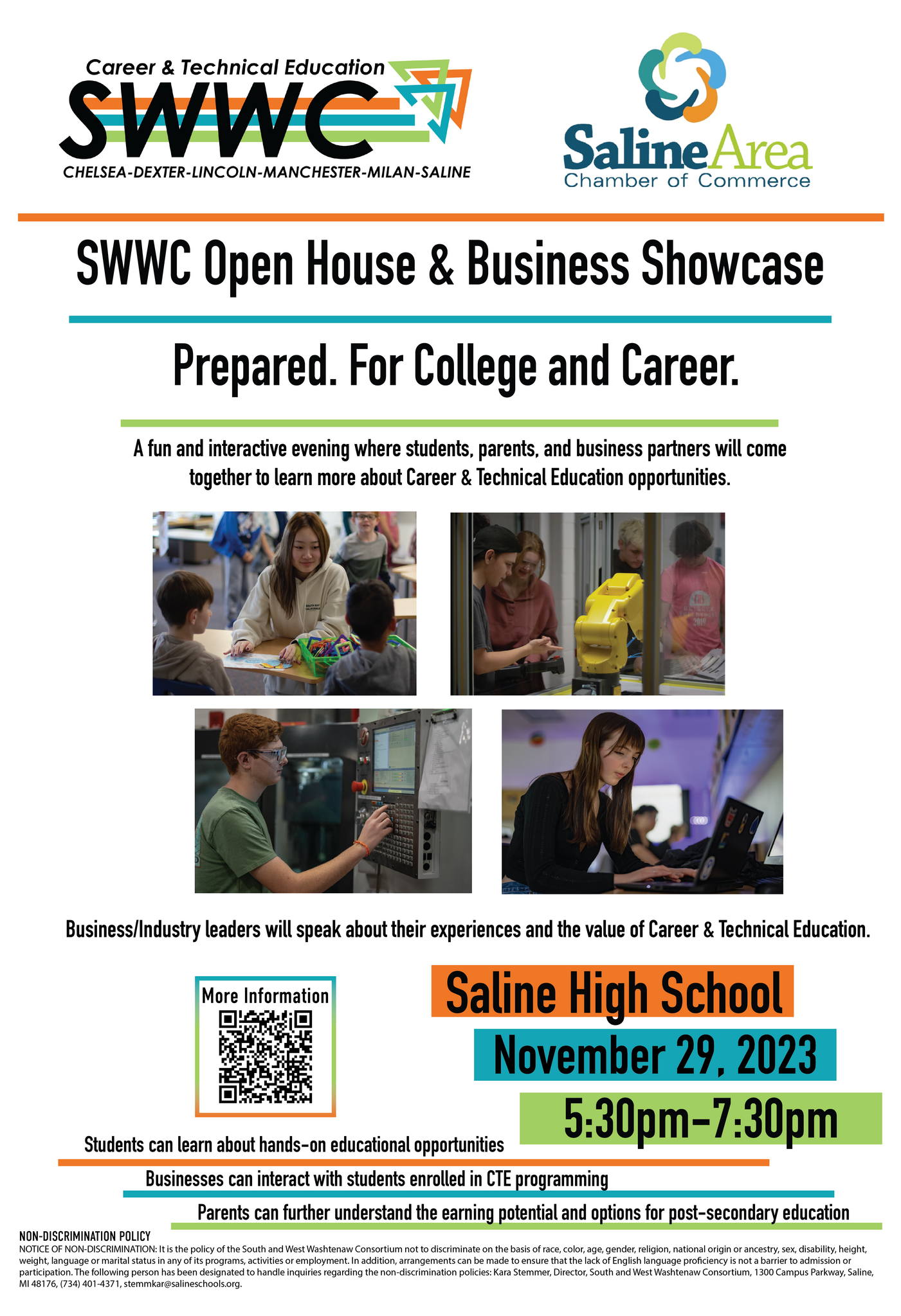 SWWC Open House & Business Showcase. November 29, 2023. 5:30 - 7:30 pm