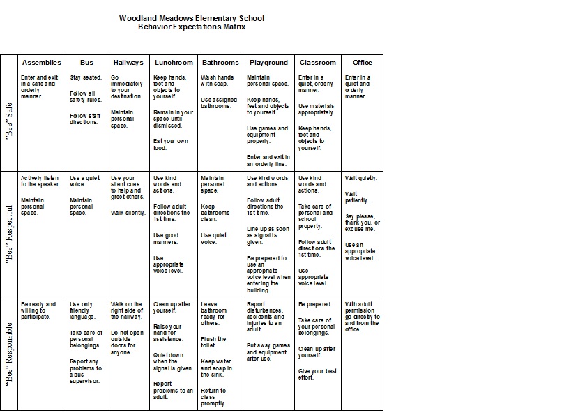 Behavior Matrix