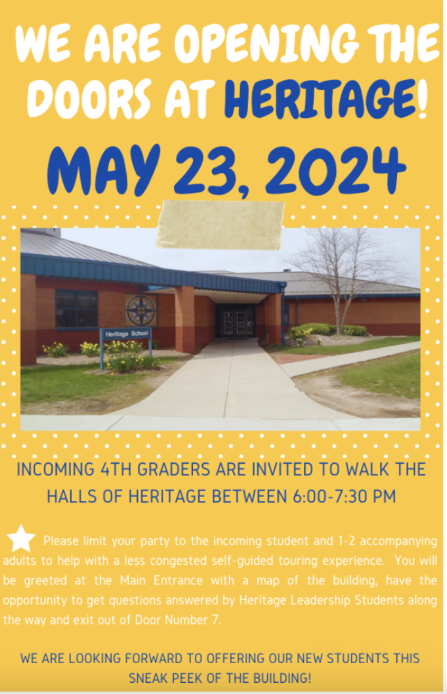 Heritage Open House, May 23, 2024, 6:00-7:30pm